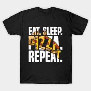 Eat Sleep Pizza Repeat Distressed Pizza Lover T-Shirt